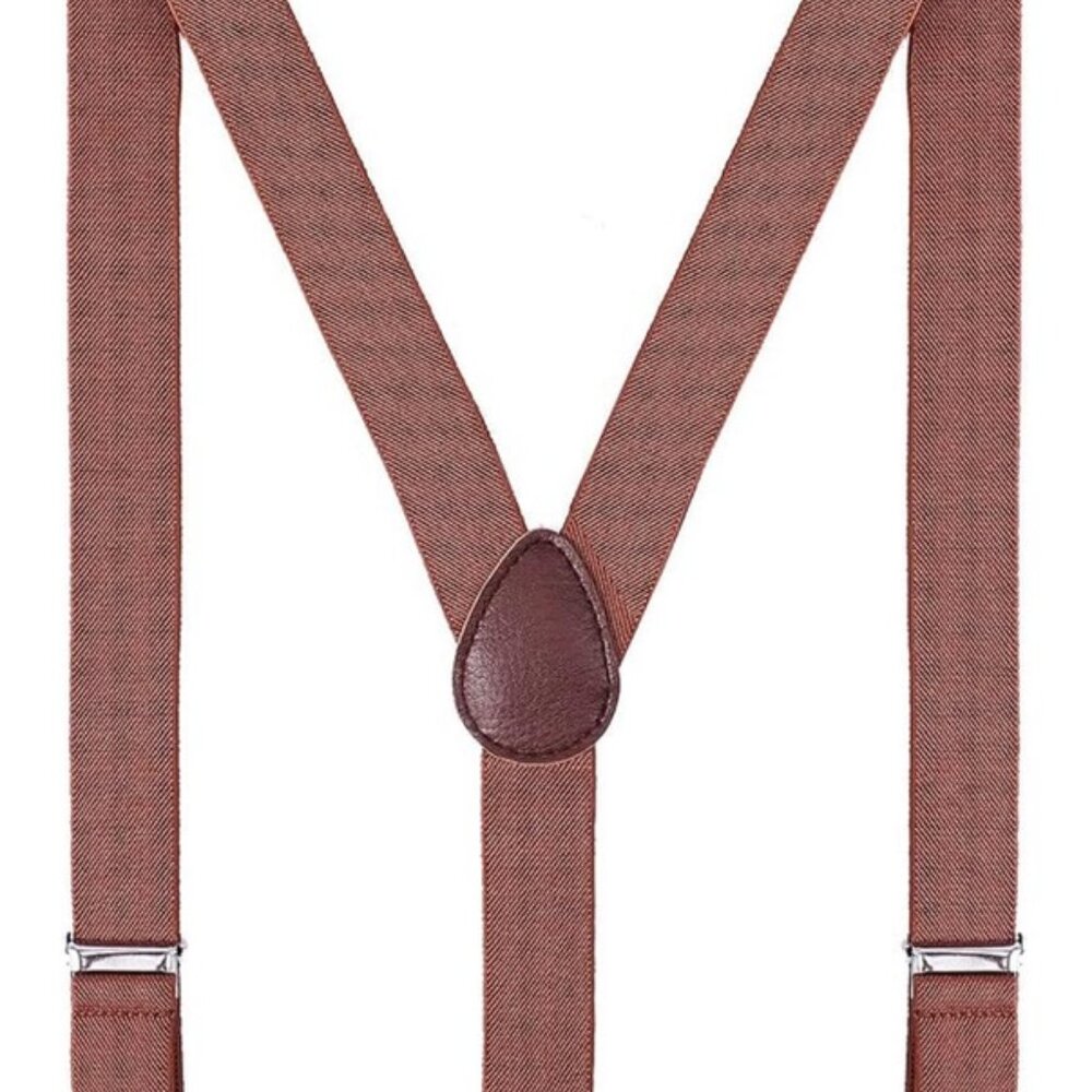 Men's Boys' Suspenders and Bow Tie Set Adjustable Y Back